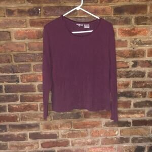 Reflection by Spiegel Burgundy Long Sleeve T-Shirt Women's Size XL